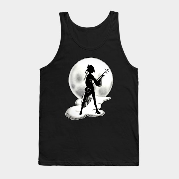 shamisen fullmoon Tank Top by visionmaker